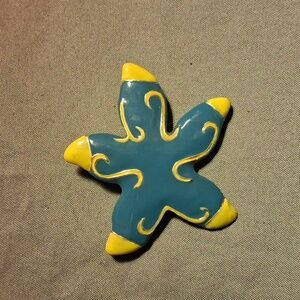 Vintage MJ Starfish Brooch